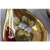 Image 2 : (2) Hand-Painted Red Trinket Dish - ~3" x 3"