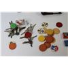 Image 5 : Clay Poker Chips - Milk Cardboard Lids - (2) Tabacco Pipes - Keys - (3) Lighters - Misc. Items