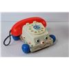 Image 5 : (3) Vintage Fisher Price Toys - Phone, Television, School