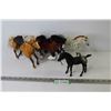 Image 1 : (4) Vintage Plastic Horses