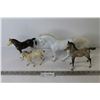Image 1 : (4) Vintage Plastic Horses