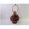 Image 3 : (2) Vintage Lamps-The Red one is Glazed Medalta-both work