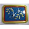 Image 2 : (3) Vintage Metal Serving Trays-(2) with Asian Design and (1) Country Kitchen