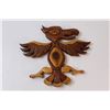 Image 3 : (2) Carved Wood Décor Items - Mask Carving / Eagle Carving