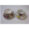 Image 2 : (2) Tea Cup & Saucer, Cat Figurine / Pitcher / Candy Dish