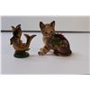 Image 7 : (2) Tea Cup & Saucer, Cat Figurine / Pitcher / Candy Dish