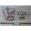 Image 1 : (2) Fire King Measuring Cups ( 1 cup - 4 cup)