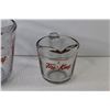 Image 2 : (2) Fire King Measuring Cups ( 1 cup - 4 cup)