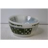 Image 4 : (2) Fire King Anchor Hocking Green Dice Milk Glass Bowls