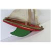 Image 4 : Folk Art Wooden Sail Boat & Wooden Canoe