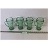 Image 1 : (4) Green Coca-Cola Mug Glasses