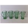 Image 4 : (4) Green Coca-Cola Mug Glasses