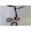 Image 4 : Weld Art - Horse Shoe Candle Holder