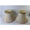 Image 7 : Pair of Ceramic Lamps w/Shades (shades are damaged & stained)