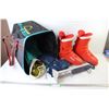 Image 1 : Head Gear Bag - Winter Gloves - Carrera Snow Goggles - RRaichie Ski Boots w/Holder