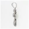 Image 4 : Men's Large 14k White Gold 11.28 ctw Invisible Set Princess Diamond Cross Pendan