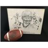 Image 1 : LUIS PASAGLIA SIGNED AND CUSTOM FRAMED COLLAGE WITH GAME USED CFL FOOTBALL