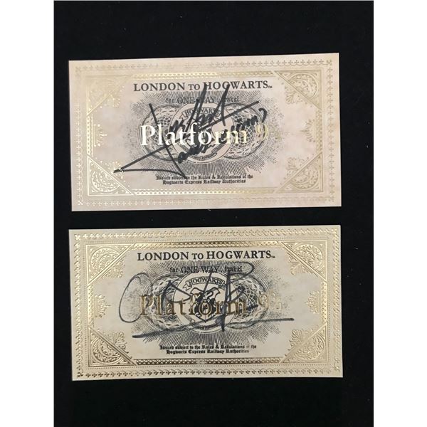 JASON AND OLIVER PHELPS SIGNED HOGWARTS TRAIN TICKET (RA COA)