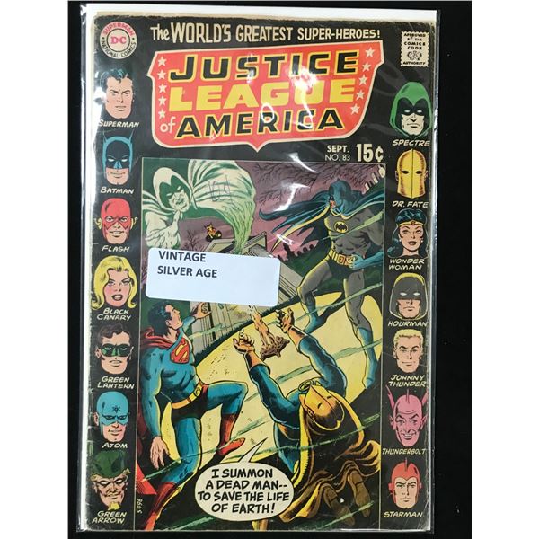 DC COMICS NO.83 JUSTICE LEAGUE OF AMERICA (VINTAGE SILVER AGE)