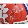 Image 2 : Travis Etienne Autographed Clemson Tigers Full Size Replica Speed Helmet 2018 Natl Champs Beckett