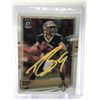 Image 1 : DREW BREES SIGNED DONRUSS OPTIC TRADING CARD (PRO CERT COA)