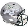 Image 1 : Zach Wilson Autographed New York Jets Flash Silver Full Size Replica Speed Helmet Beckett