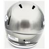 Image 3 : Zach Wilson Autographed New York Jets Flash Silver Full Size Replica Speed Helmet Beckett