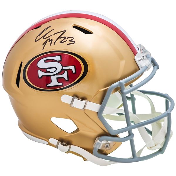 Christian Mccaffrey Signed San Francisco 49ers Fs Speed Replica Helmet BECKETT