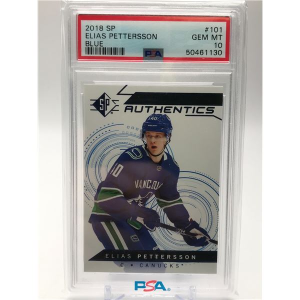 2018 SP NO.101 ELIAS PETTERSSON BLUE PSA GRADED 10