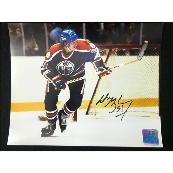 WAYNE GRETZKY SIGNED 8X10 GCG COA