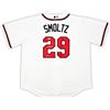 Image 1 : Atlanta Braves John Smoltz Autographed White Nike Jersey Size XL "HOF 15" Beckett