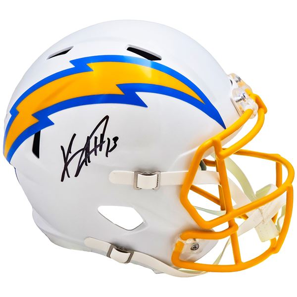 Keenan Allen Autographed Chargers White Full Size Speed Helmet Beckett