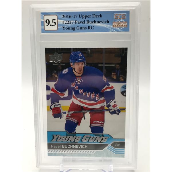 2016-17 UPPER DECK NO.2227 PAVEL BUCHNEVICH YOUNG GUNS RC GCG GRADED 9.5