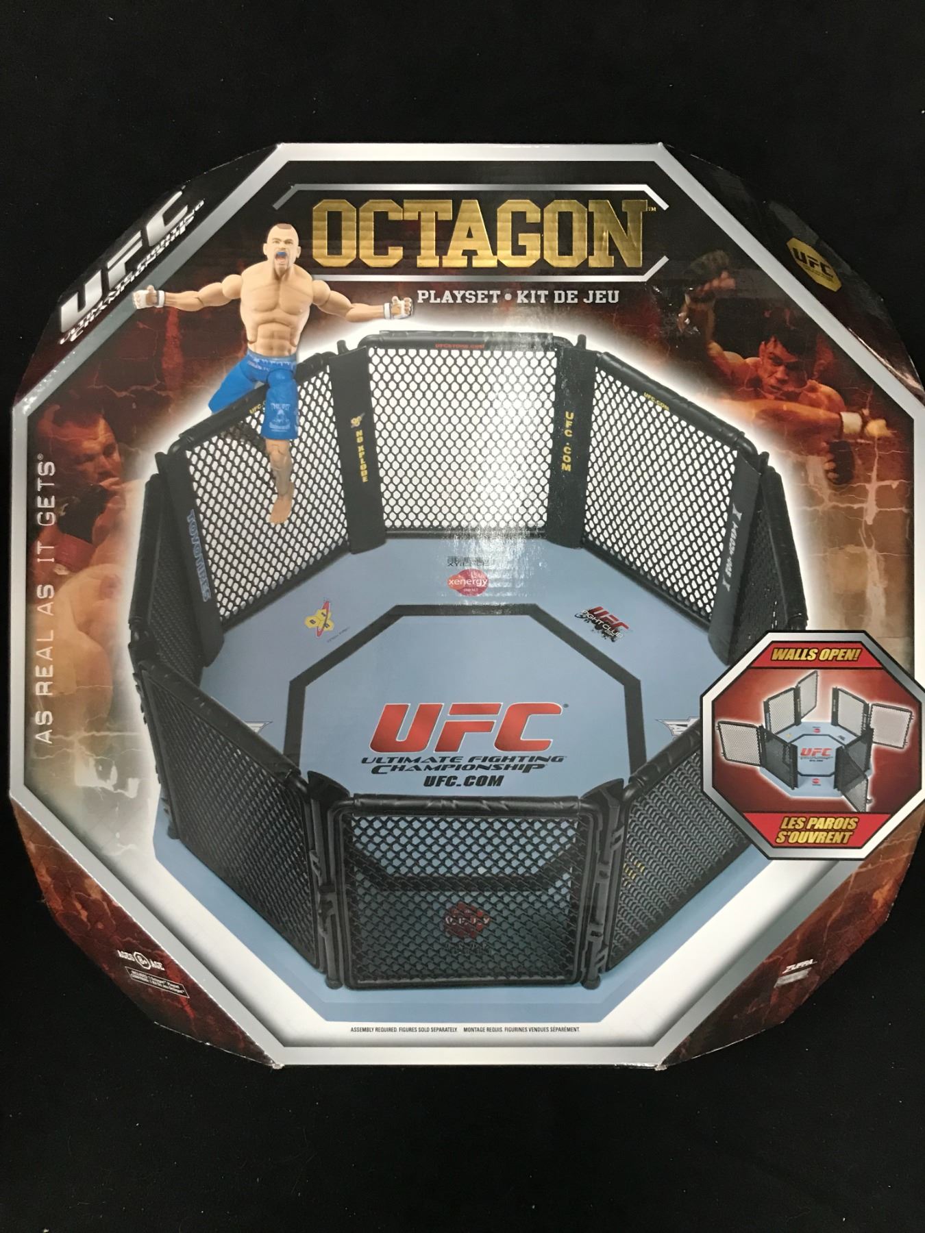 UFC Ultimate Fighting Championship OCTAGON Ring Playset Zuffa Jakks ...