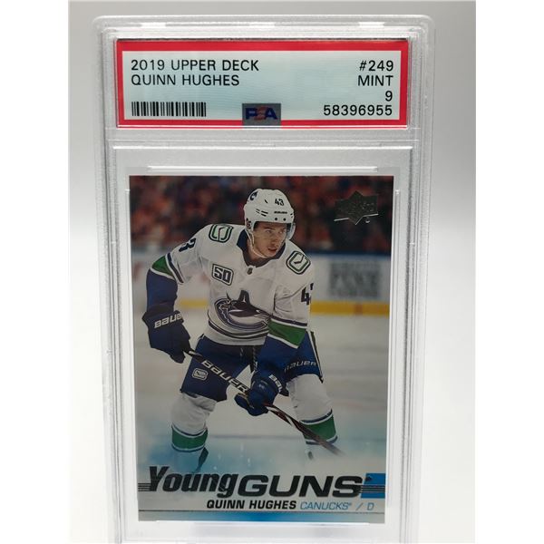 2019 UPPER DECK NO.249 WUINN HUGHES PSA GRADED 9