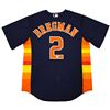 Image 1 : Astros Alex Bregman Autographed Blue Throwback Nike Jersey Size L Beckett