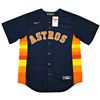 Image 3 : Astros Alex Bregman Autographed Blue Throwback Nike Jersey Size L Beckett