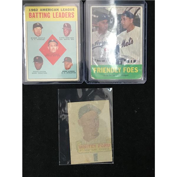 1962 TOPPS BASEBALL STAR CARD LOT