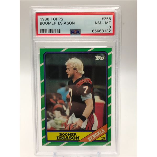 1986 TOPPS NO.255 BOOMER ESIASON PSA GRADED 8