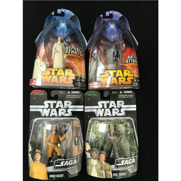 MINT ON CARD STAR WARS REVENGE OF THE SITH ACTION FIGURE LOT