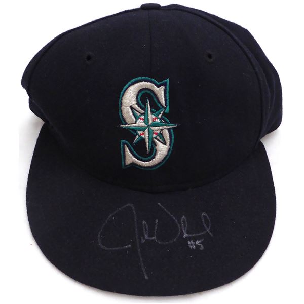 JOHN OLARUD SIGNED SEATTLE MARINERS BSAEBALL CAP (BECKETT COA)