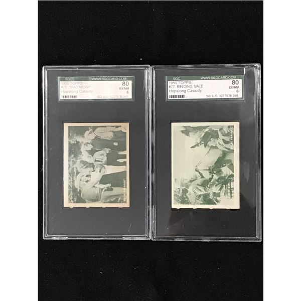 SGC GRADED 1950 HOPALONG CASSIDY CARD LOT