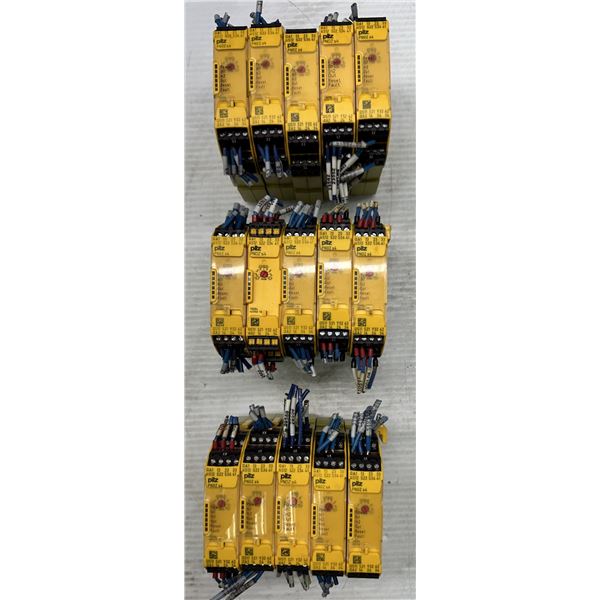 Lot of (15) Pilz #PNOZs4 24VDC 3n/o 1n/c Safety Relays