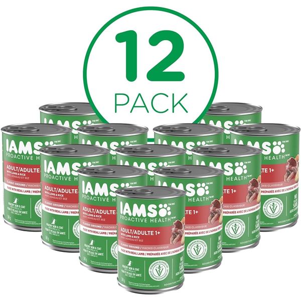 NEW 12 PACK OF IAMS PROACTIVE HEALTH WET DOG FOOD