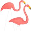 Image 1 : NEW GALASHEILD PINK FLAMINGO YARD ORNAMENTS 2 PACK