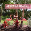 Image 2 : NEW GALASHEILD PINK FLAMINGO YARD ORNAMENTS 2 PACK