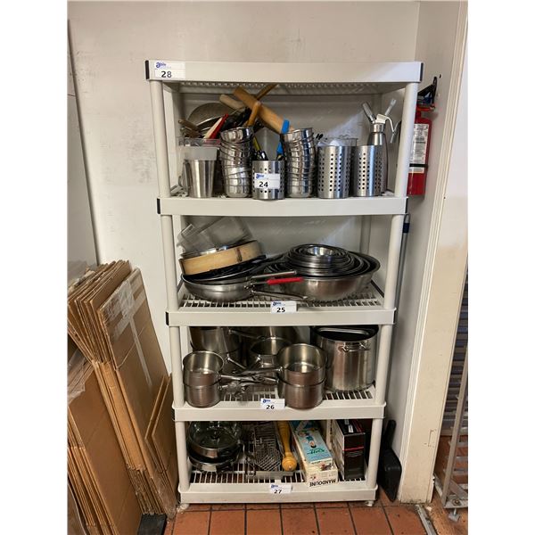 PLASTIC 5 TIER 36"W X 18"D X 73"H SHELVING UNIT