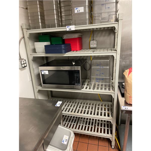 48"W X 18"D X 72"H ADJUSTABLE COMMERCIAL PLASTIC SHELVING UNIT