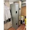 Image 2 : 3 SINGLE BAY 2 DOOR METAL LOCKER SYSTEMS