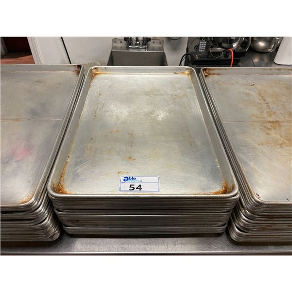 STACK OF 20 COMMERCIAL 26"W X 18"D BAKING SHEETS